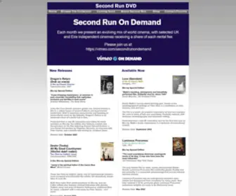 SecondrunDVD.com(Second Run DVD) Screenshot
