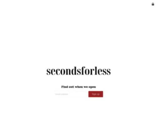 Secondsforless.com(secondsforless) Screenshot