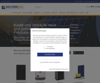 Secondsol.com(Ihr Marktplatz für neue & gebrauchte Photovoltaik) Screenshot