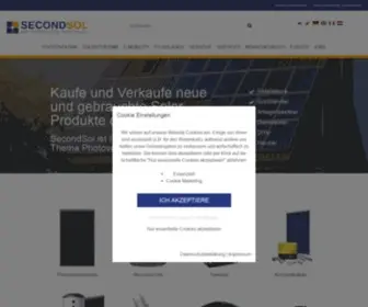 Secondsol.de(Ihr Marktplatz für neue & gebrauchte Photovoltaik) Screenshot