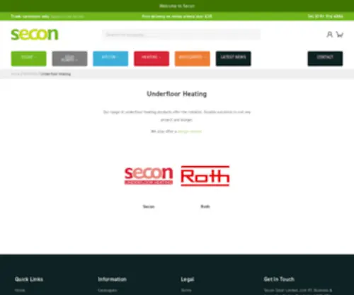 Seconufh.com(Secon UFH) Screenshot