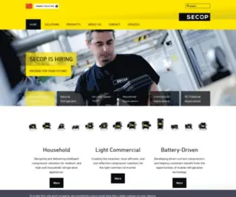Secop.com(Sustainable Cooling Solutions) Screenshot