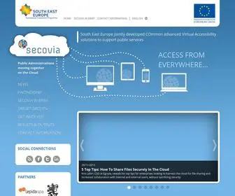 Secovia.eu(South East Europe jointly developed COmmon advanced VIrtual Accessibility solutions to support public services) Screenshot