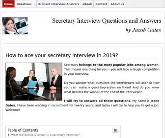 SecretaryinterviewQuestions.com(Secretary belongs to the most popular jobs among women) Screenshot