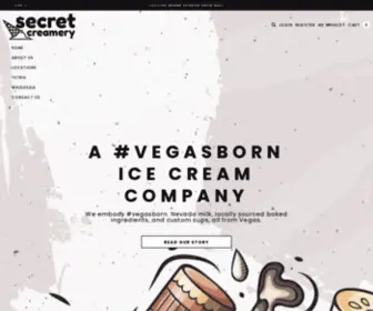 Secretcreamery.com(Las Vegas Ice Cream) Screenshot