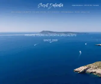 Secretdalmatia.com(Travel Agency in Croatia) Screenshot