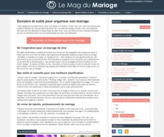 Secretdemariage.com(Le Mag du Mariage : aide à l&#039;organisation de votre mariage) Screenshot
