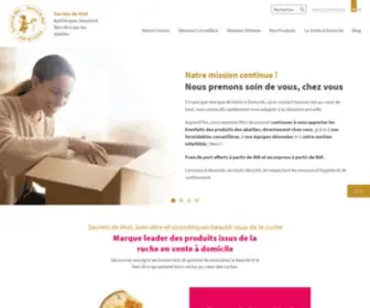 Secretsdemiel.com(Cosmétiques au miel & apithérapie) Screenshot