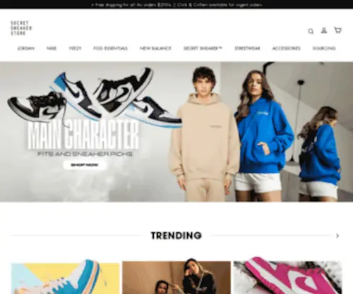 Secretsneakerstore.com(Secret Sneaker Store Online) Screenshot