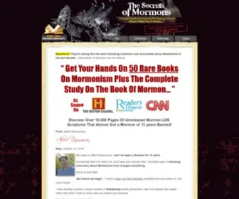 Secretsofmormons.com(The Ultimate Compendium Of LDS Mormonism Books) Screenshot