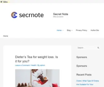Secrnote.com(Secret Note) Screenshot