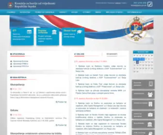 Secrs.gov.ba(Komisija za hartije od vrijednosti Republike Srpske) Screenshot