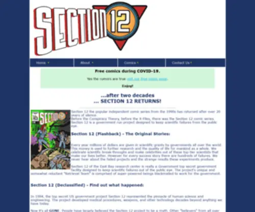 Section12Comic.com(LenovationsPress.com comics done for fun) Screenshot