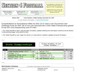 Section4Football.com(Section 4 Football) Screenshot