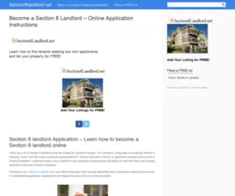 Section8Landlord.net(Section8landlord) Screenshot