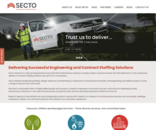 Secto.ie(Engineering, Utilities Services, Wireless, Infrastructure) Screenshot