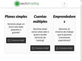 Sectorhosting.com(Servicio de Hosting) Screenshot