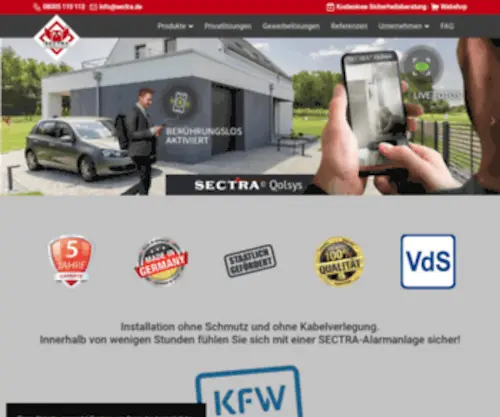 Sectra.de(Smarter Einbruchschutz von A) Screenshot