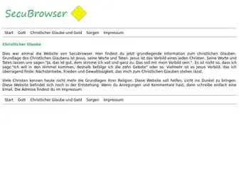 Secubrowser.com(Christlicher Glaube) Screenshot