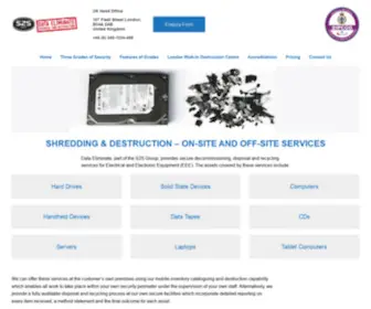Secure-Data-Destruction.co.uk(Hard Drive Shredding & Data Deletion) Screenshot
