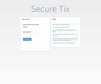 Secure-Tix.com(Order # Details) Screenshot