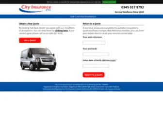 Securecityinsurancequotes.co.uk(Online Van insurance from City Insurance) Screenshot