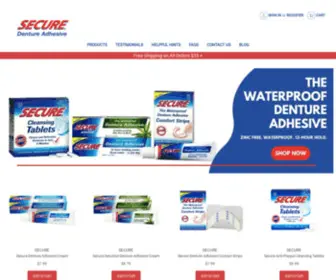 Securedenture.com(Secure Denture Adhesive) Screenshot