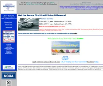 Securefirstcu.org(Secure First Credit Union) Screenshot