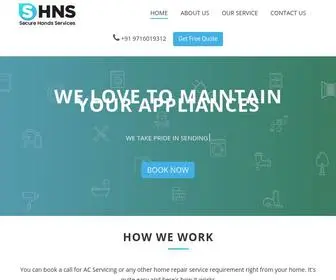 Securehandsservices.com(Book Home Repair & Maintenance Services Online) Screenshot