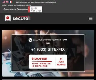 Secureli.com(Hacked Website Repair & Malware Removal) Screenshot