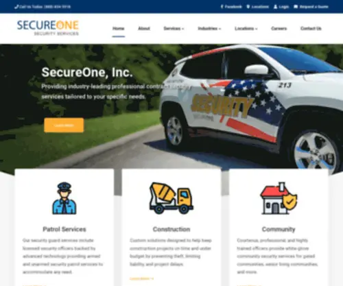 Secureone.us(Birmingham security company) Screenshot