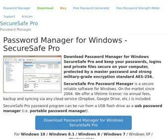 Securesafepro.com(Password Manager for Windows) Screenshot