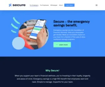 Securesave.com(Employer-sponsored Emergency Savings Accounts (ESAs)) Screenshot