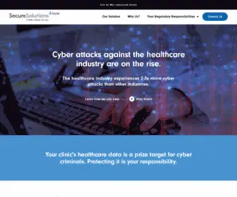 Securesolutionsnow.com(Cybersecurity Solutions for Clinics) Screenshot