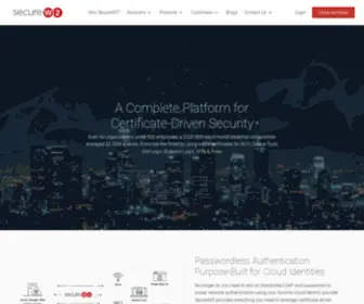 Securew2.com(Complete Platform for Passwordless Security) Screenshot