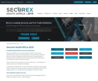 Securex.co.za(Africa's Leading Security & Fire Trade Exhibition) Screenshot