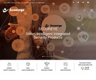 Secureye.com(Smart Intelligent Security Solutions) Screenshot