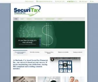 Securitaxfinancial.com(Burbank, CA Tax Preparation and Bookkeeping) Screenshot