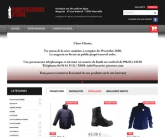 Securite-Prostore.com(Professional Store) Screenshot