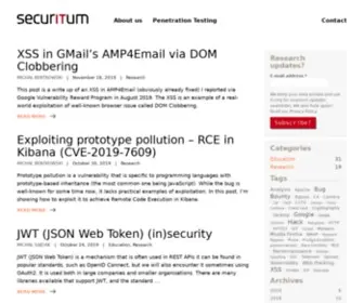 Securitum.com(Leading european penetration testing company) Screenshot