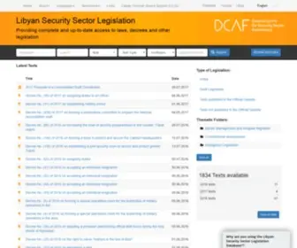 Security-Legislation.ly(DCAF Legal Database) Screenshot
