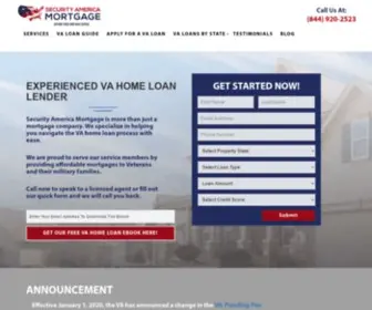 Securityamericamortgage.com(Here to Serve Your VA Home Loan Needs) Screenshot