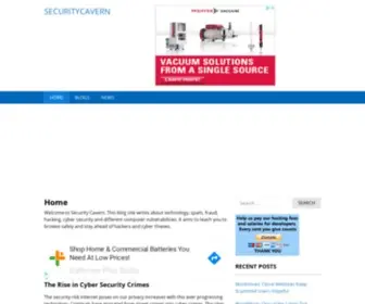 Securitycavern.com(Security Cavern Teaches You about Cyber Security) Screenshot