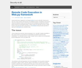 Securityetalii.es(Security et alii) Screenshot