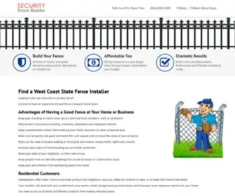 Securityfencebuilder.com(Security and Privacy Fence Contractor in Your Area) Screenshot