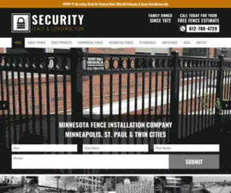 Securityfenceminneapolis.com(Fence Installation Minneapolis & St) Screenshot