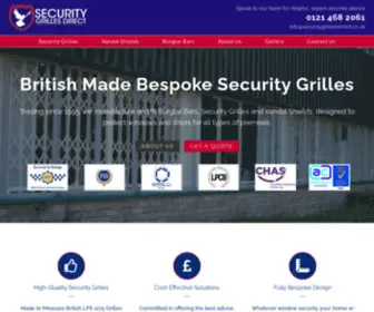 Securitygrillesdirect.co.uk(Security Grilles Direct) Screenshot