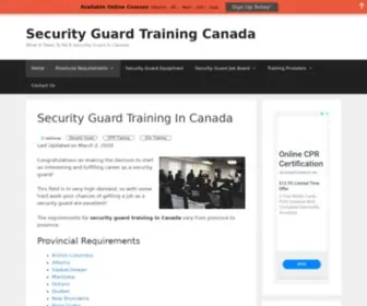 Securityguardtrainingcanada.ca(Discover Canada's Premier Security Guard Training Hub) Screenshot