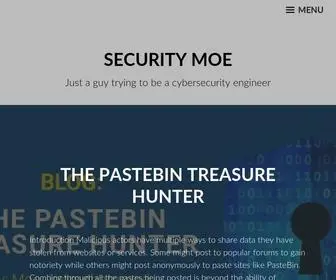 Securitymoe.com(Just a guy trying to be a cybersecurity engineer) Screenshot