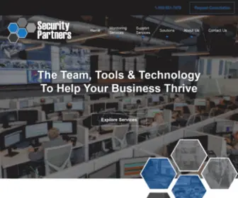 Securitypartners.com(Wholesale Central Station Security Alarm Monitoring by Security Partners) Screenshot